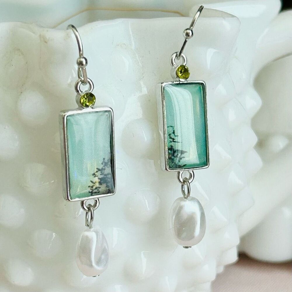 Regency Era Bridgerton Look Gold Silver Dangle Earrings